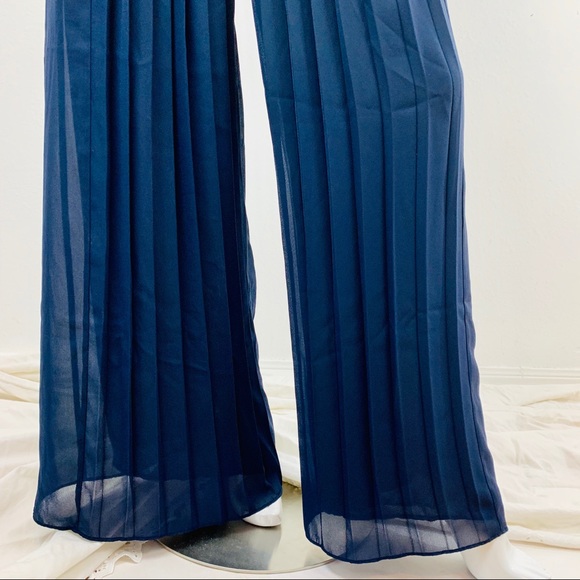 Leifsdottir Anthropologie / Blue Pleated Palazzo - Picture 4 of 8